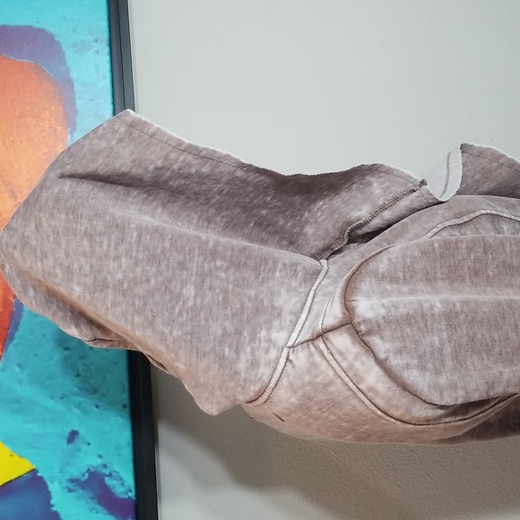 Blanc Noir Small Taupe/Champagne Draped front hoodie. - Picture 9 of 11